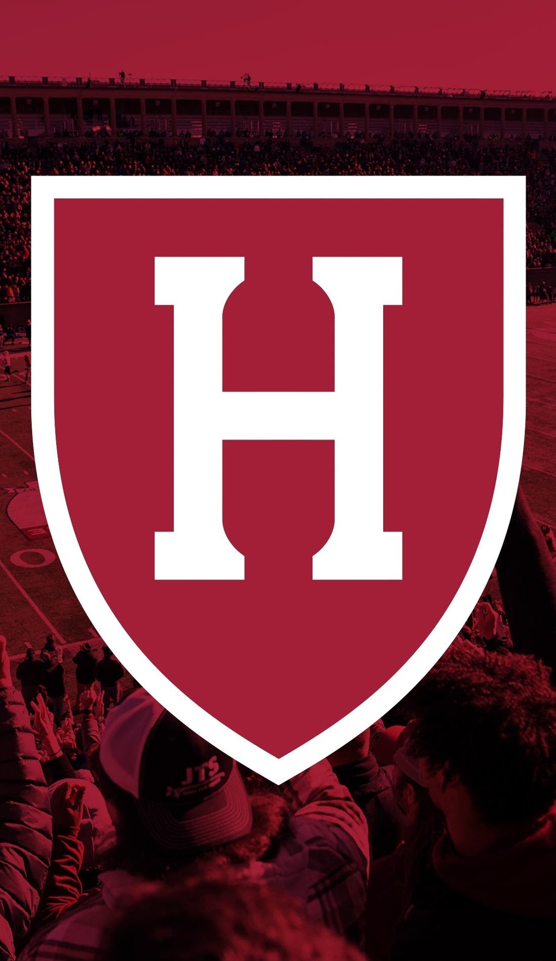 View from a seat at a Harvard Crimson Football vs Bucknell Bison Football game, showing the teams playing