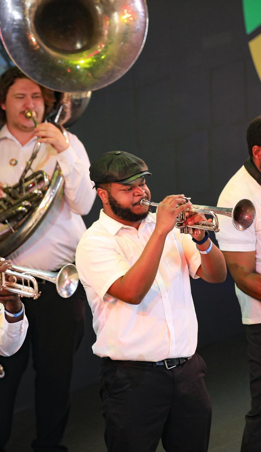 Hot 8 Brass Band promotional image for upcoming events and ticket sales in New Orleans
