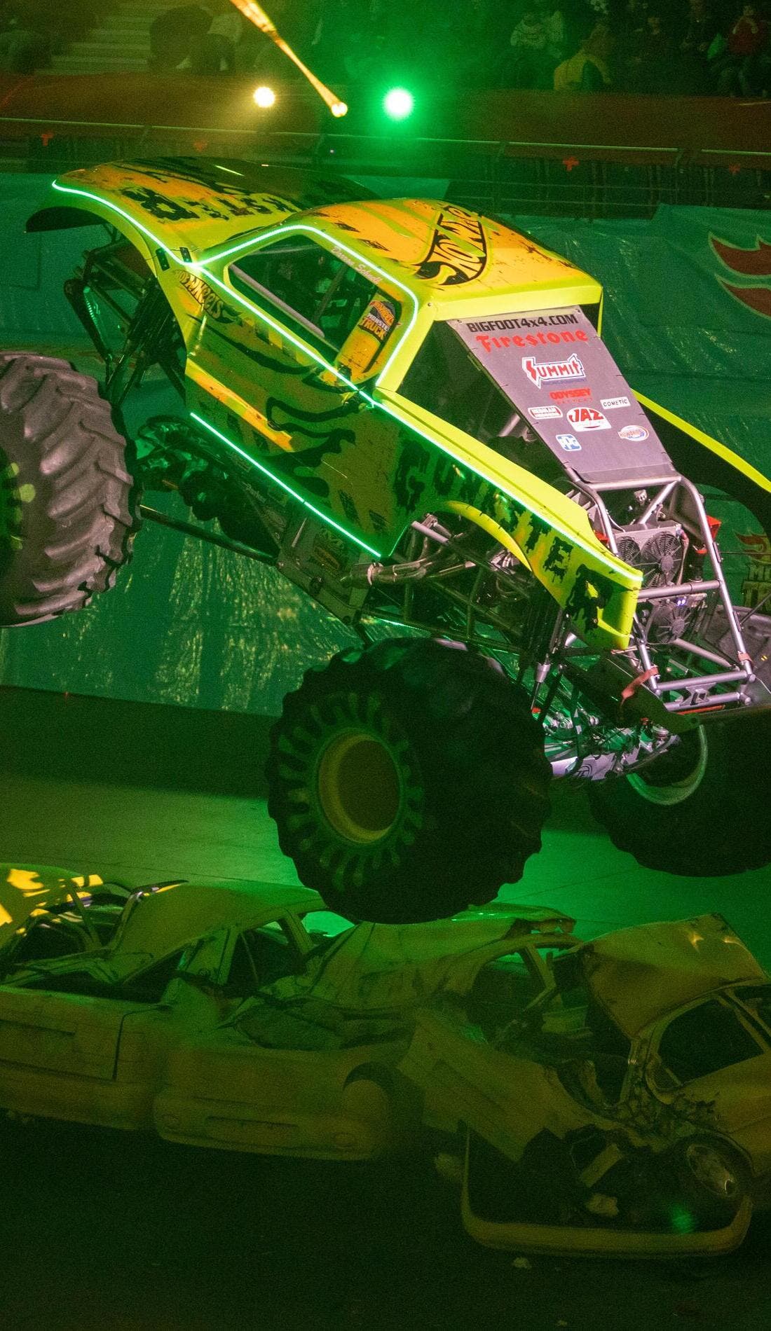 Hot Wheels Monster Trucks Live Glow Party promotional image for upcoming events and ticket sales