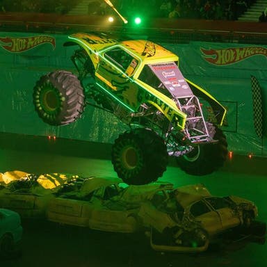 Promotional image of Hot Wheels Monster Trucks Live Glow Party