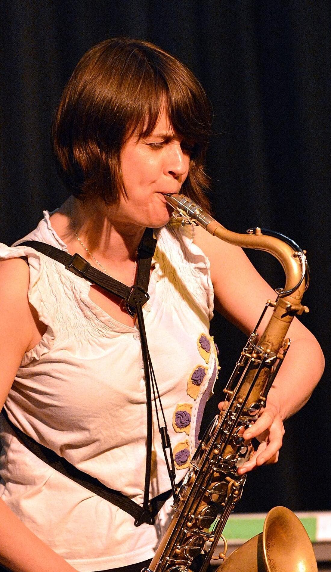 Ingrid Laubrock promotional image for upcoming events and ticket sales
