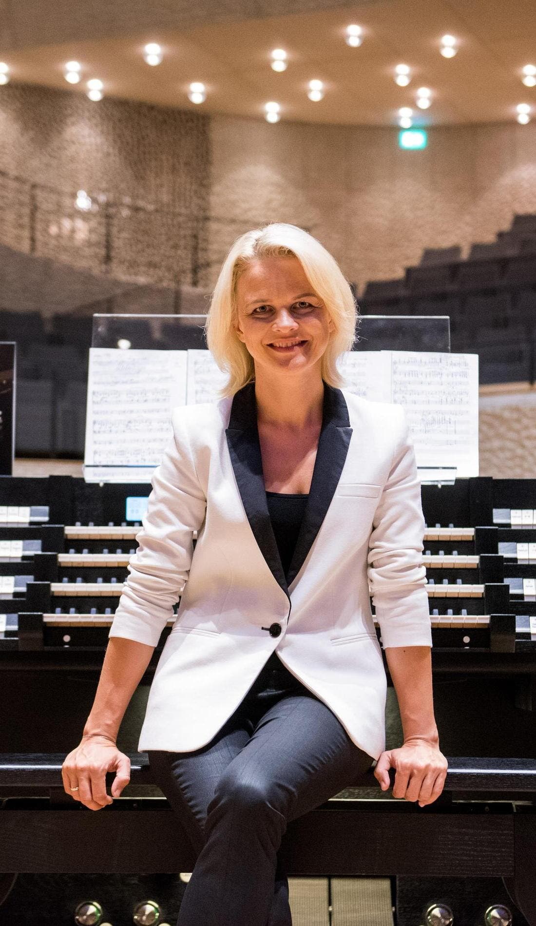 Iveta Apkalna promotional image for upcoming events and ticket sales