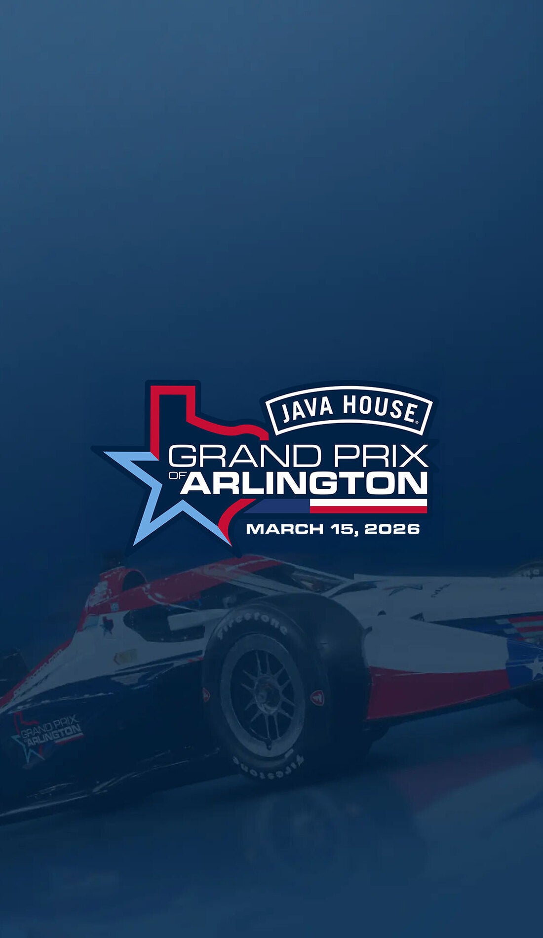 Java House Grand Prix of Arlington promotional image for upcoming events and ticket sales