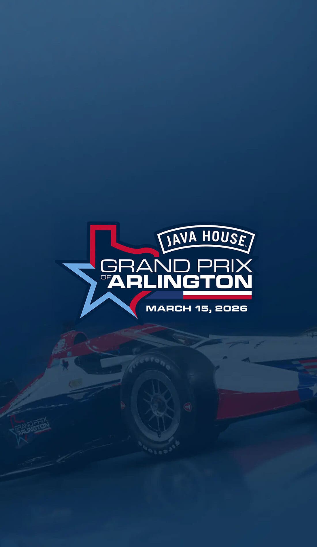 Java House Grand Prix of Arlington promotional image for upcoming events and ticket sales
