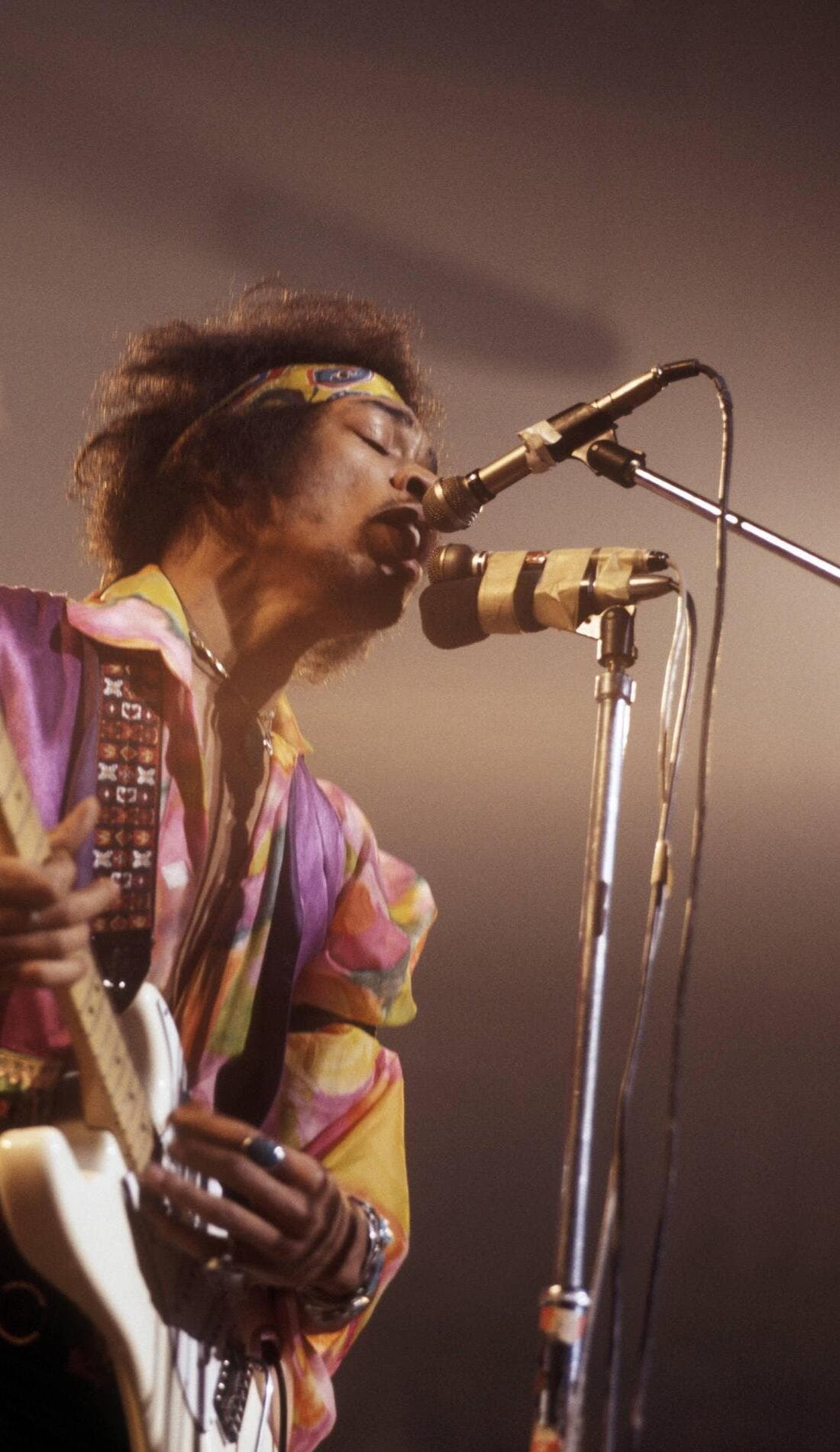 Jimi Hendrix promotional image for upcoming events and ticket sales