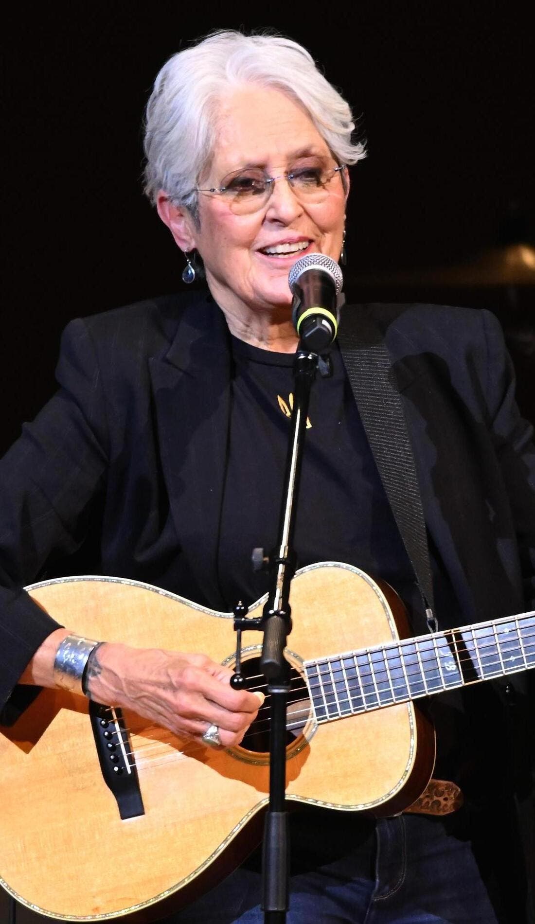 Joan Baez promotional image for upcoming events and ticket sales