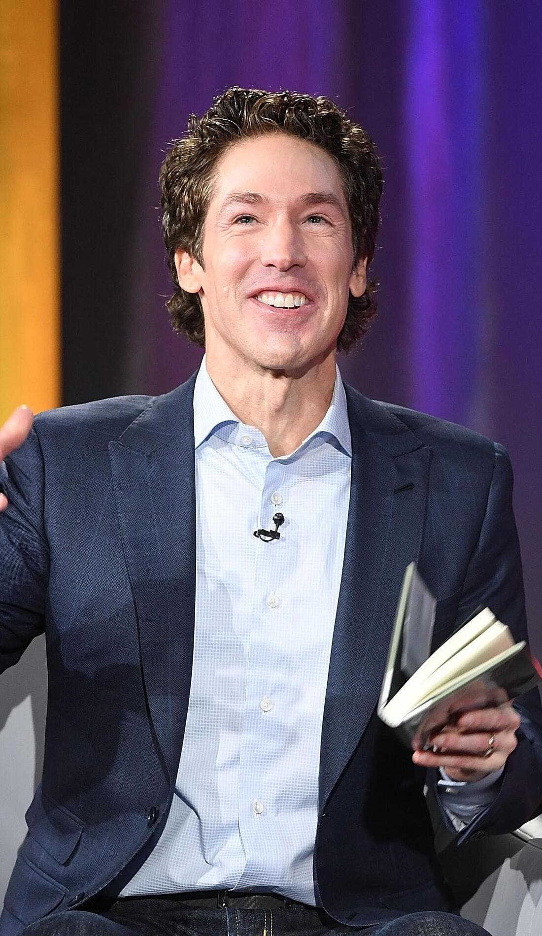 Joel Osteen promotional image for upcoming events and ticket sales in New York