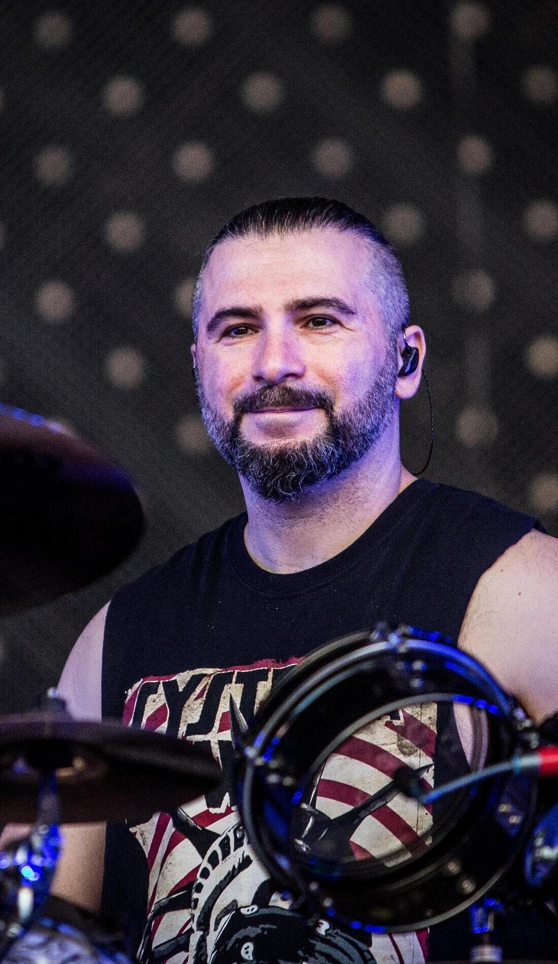 John Dolmayan promotional image for upcoming events and ticket sales