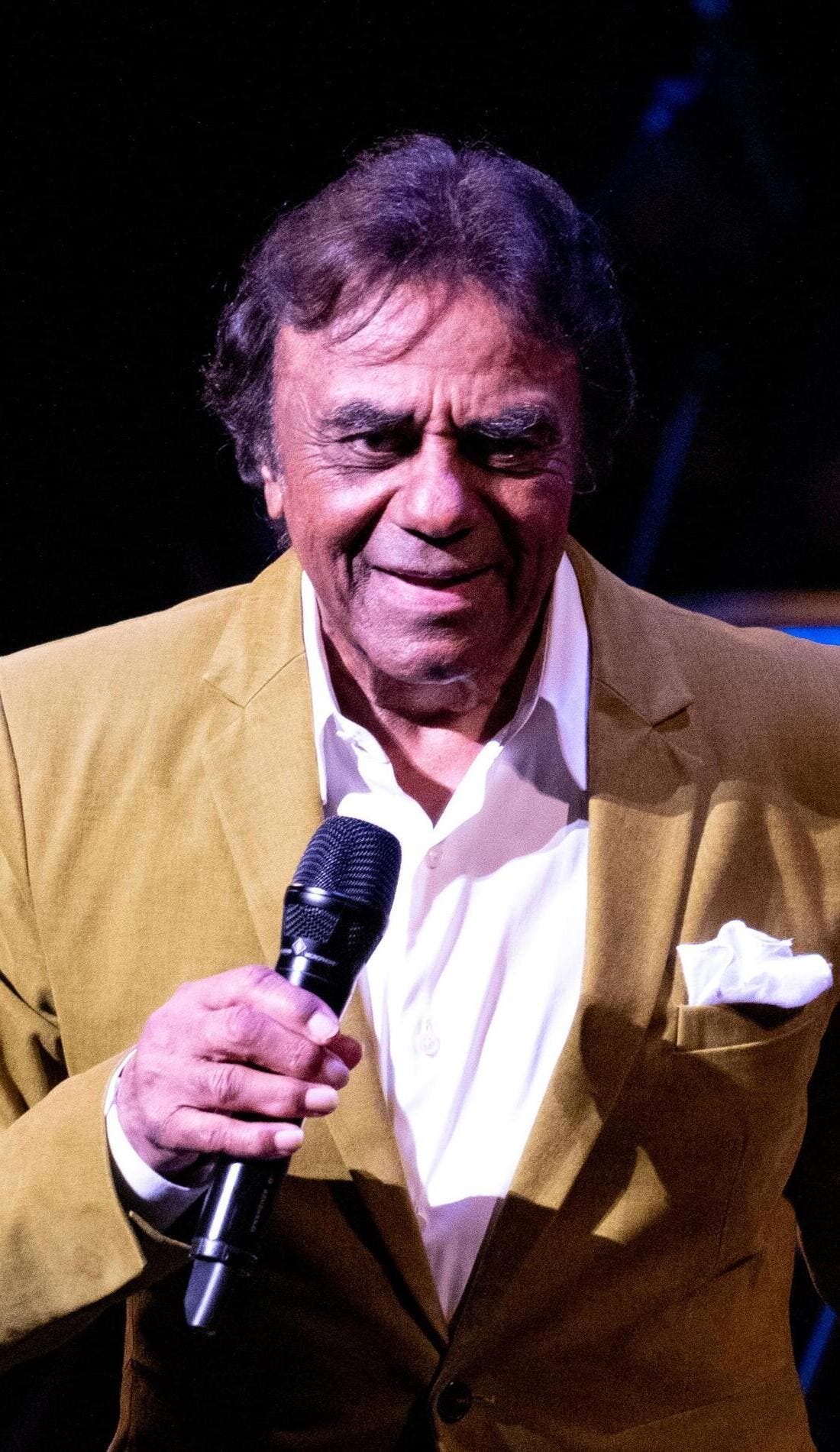 Johnny Mathis promotional image for upcoming events and ticket sales