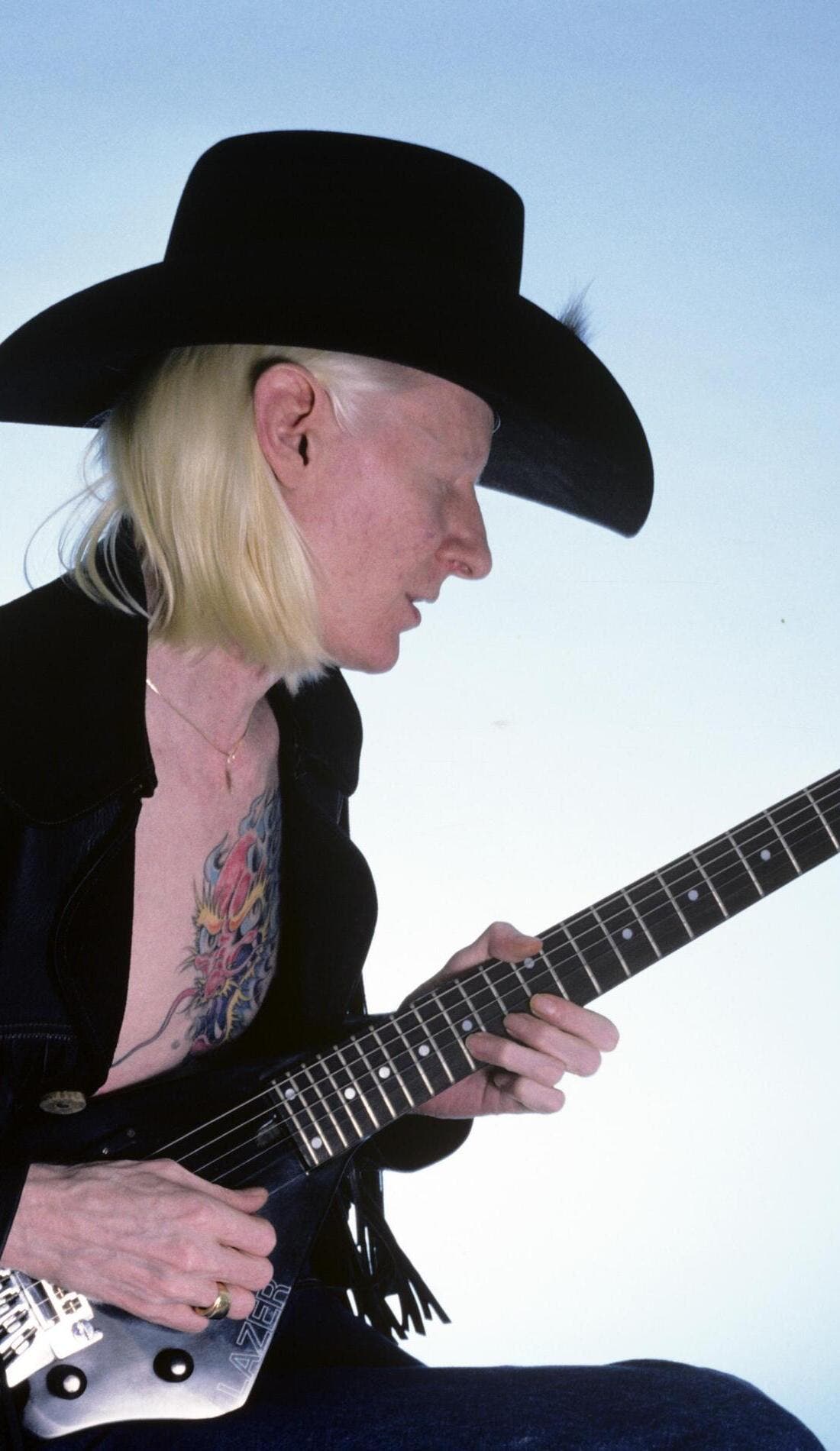 Johnny Winter promotional image for upcoming events and ticket sales
