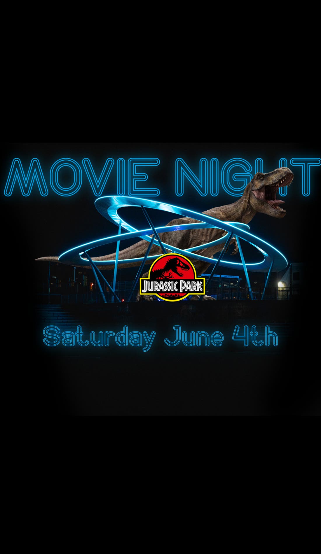 Jurassic Park promotional image for upcoming events and ticket sales