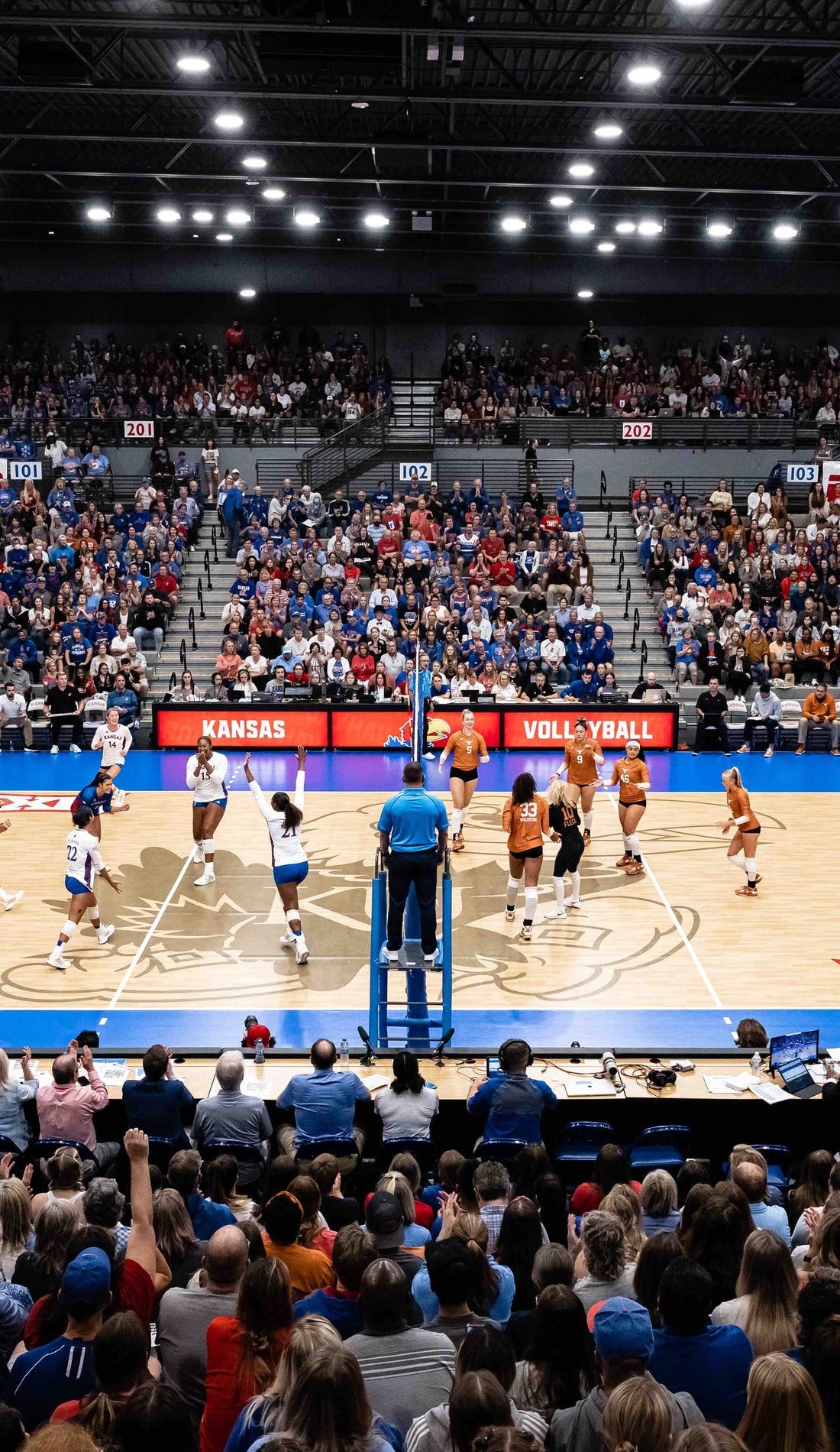 Kansas Jayhawks Womens Volleyball promotional image for upcoming events and ticket sales