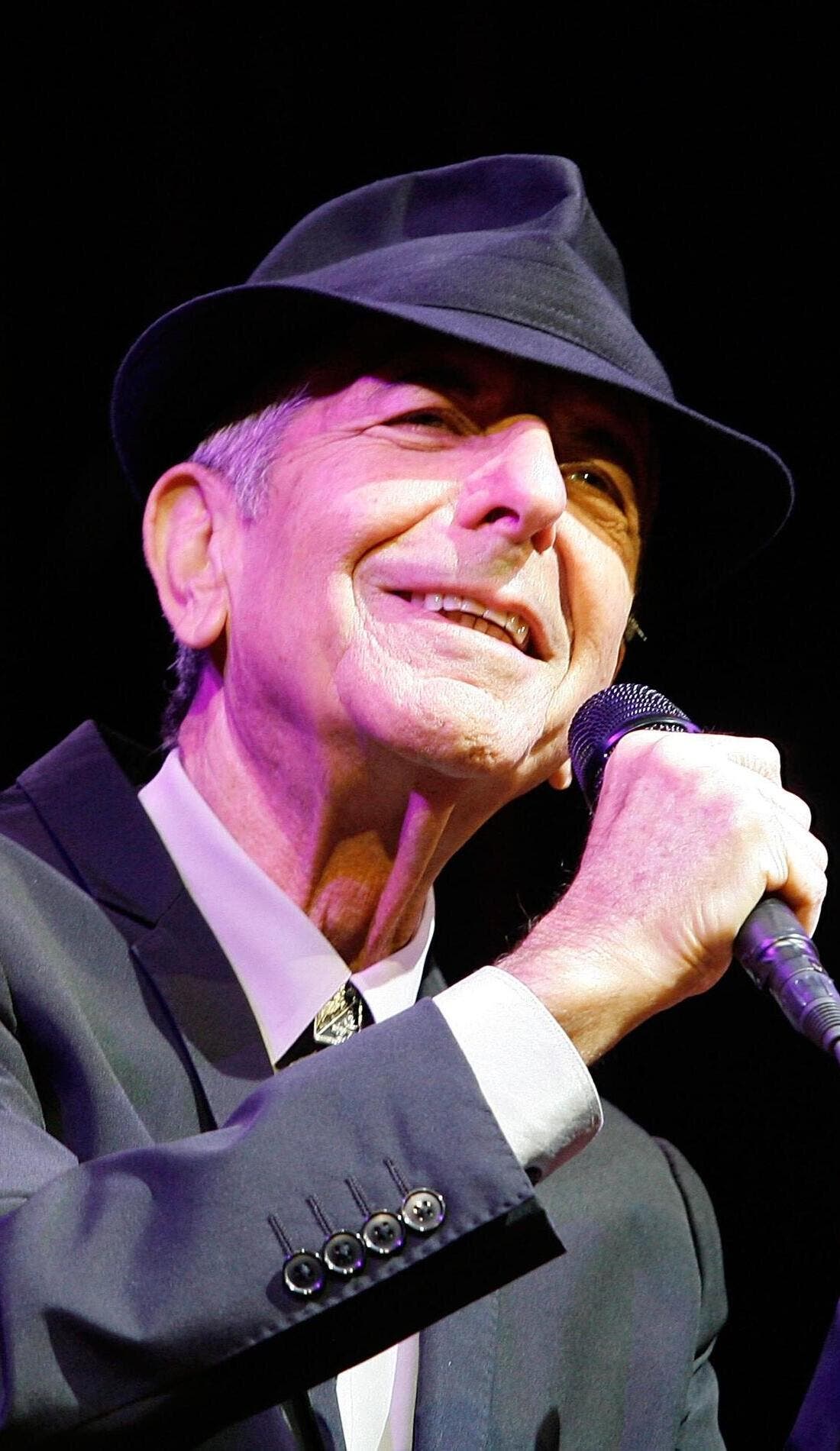 Leonard Cohen promotional image for upcoming events and ticket sales