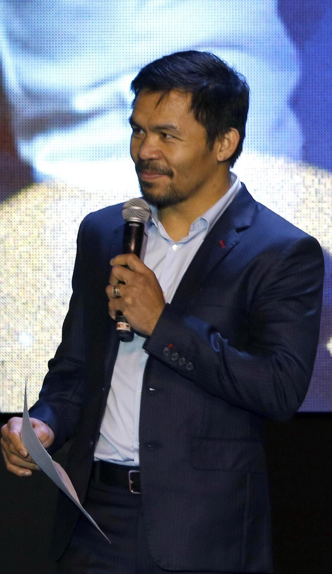 Manny Pacquiao promotional image for upcoming events and ticket sales