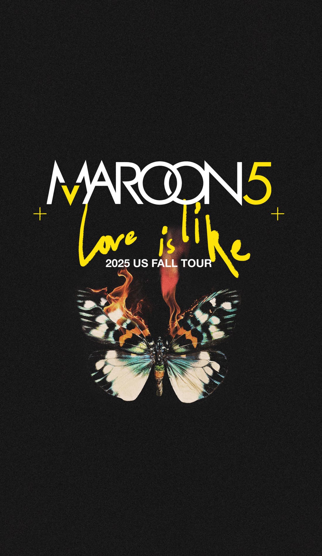 Maroon 5 promotional image for upcoming events and ticket sales