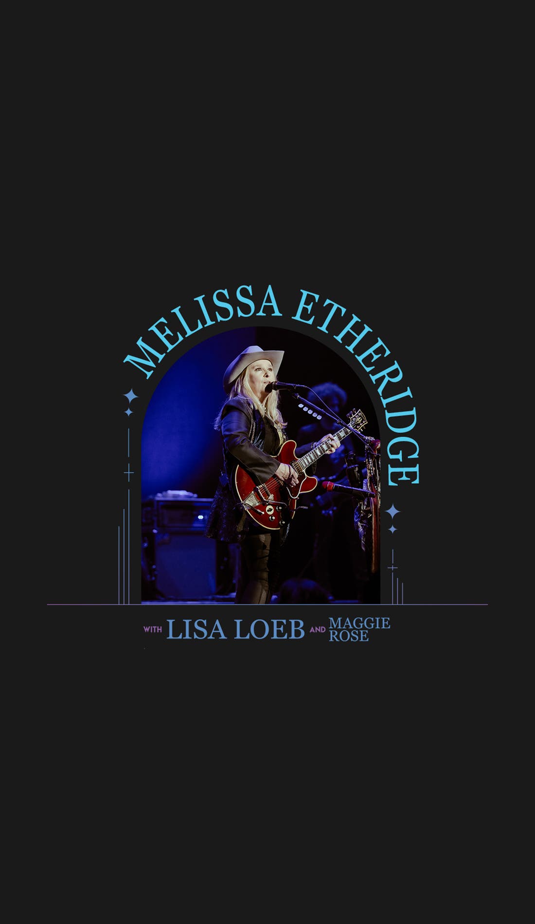 Melissa Etheridge promotional image for upcoming events and ticket sales
