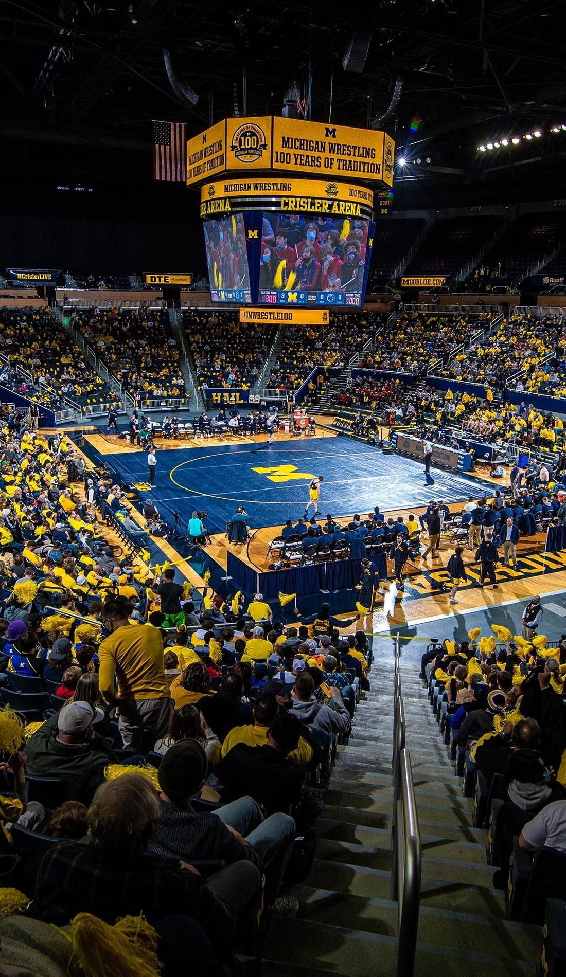 Michigan Wolverines Wrestling promotional image for upcoming events and ticket sales