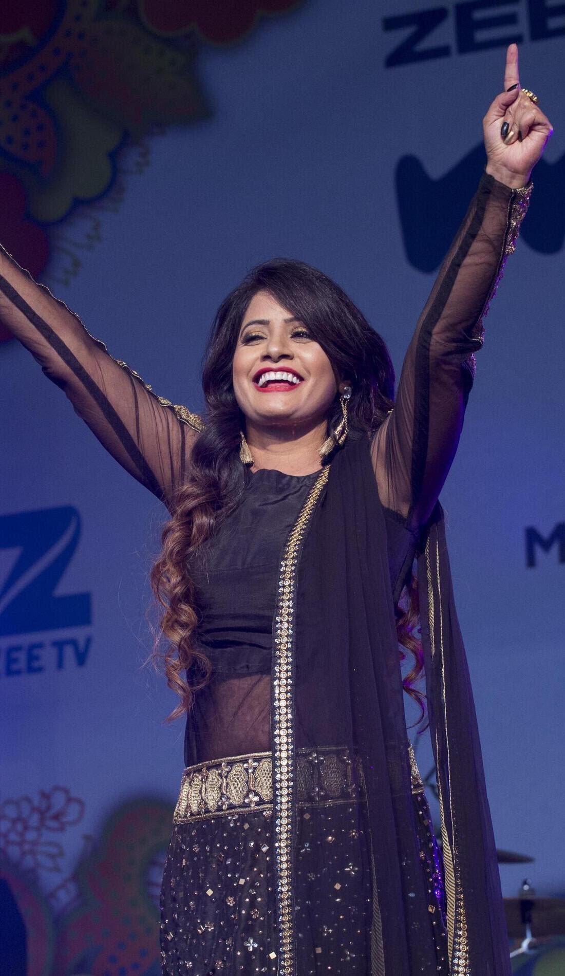 Miss Pooja promotional image for upcoming events and ticket sales