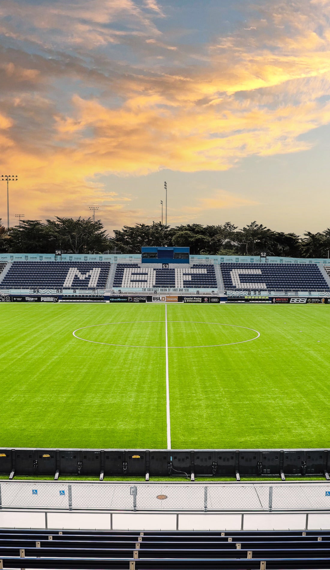 Monterey Bay F.C. promotional image for upcoming events and ticket sales