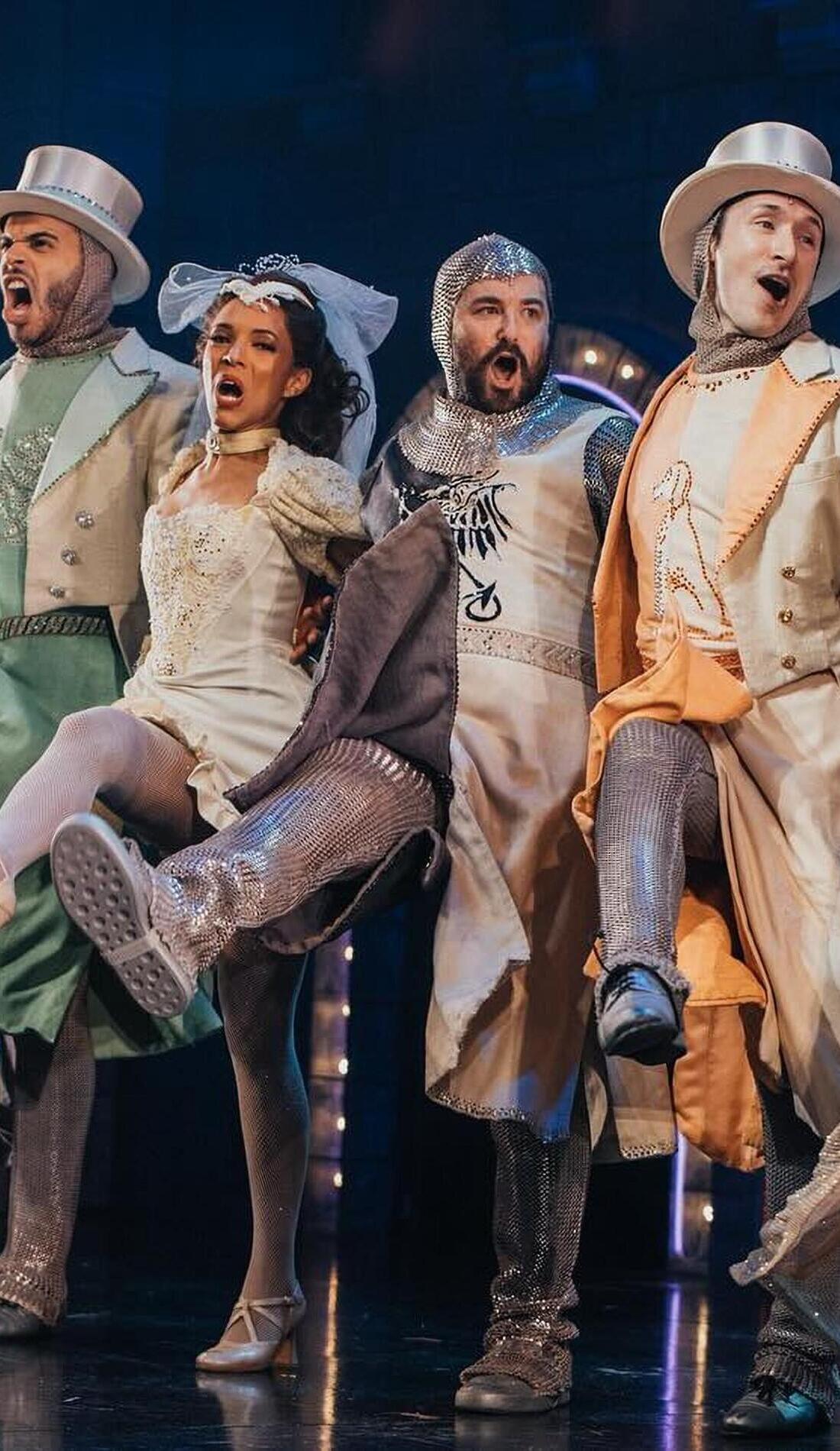 Monty Python's Spamalot promotional image for upcoming events and ticket sales