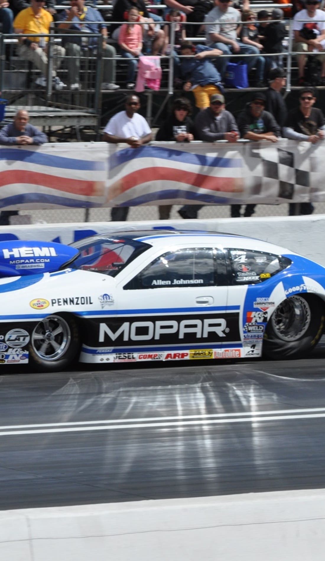 Mopar Mile-High NHRA Nationals promotional image for upcoming events and ticket sales