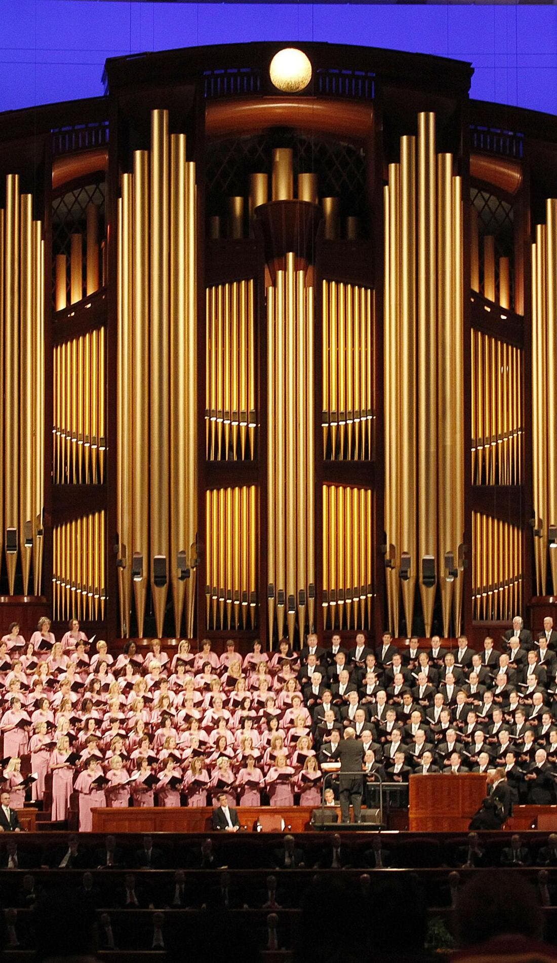 Mormon Tabernacle Choir promotional image for upcoming events and ticket sales
