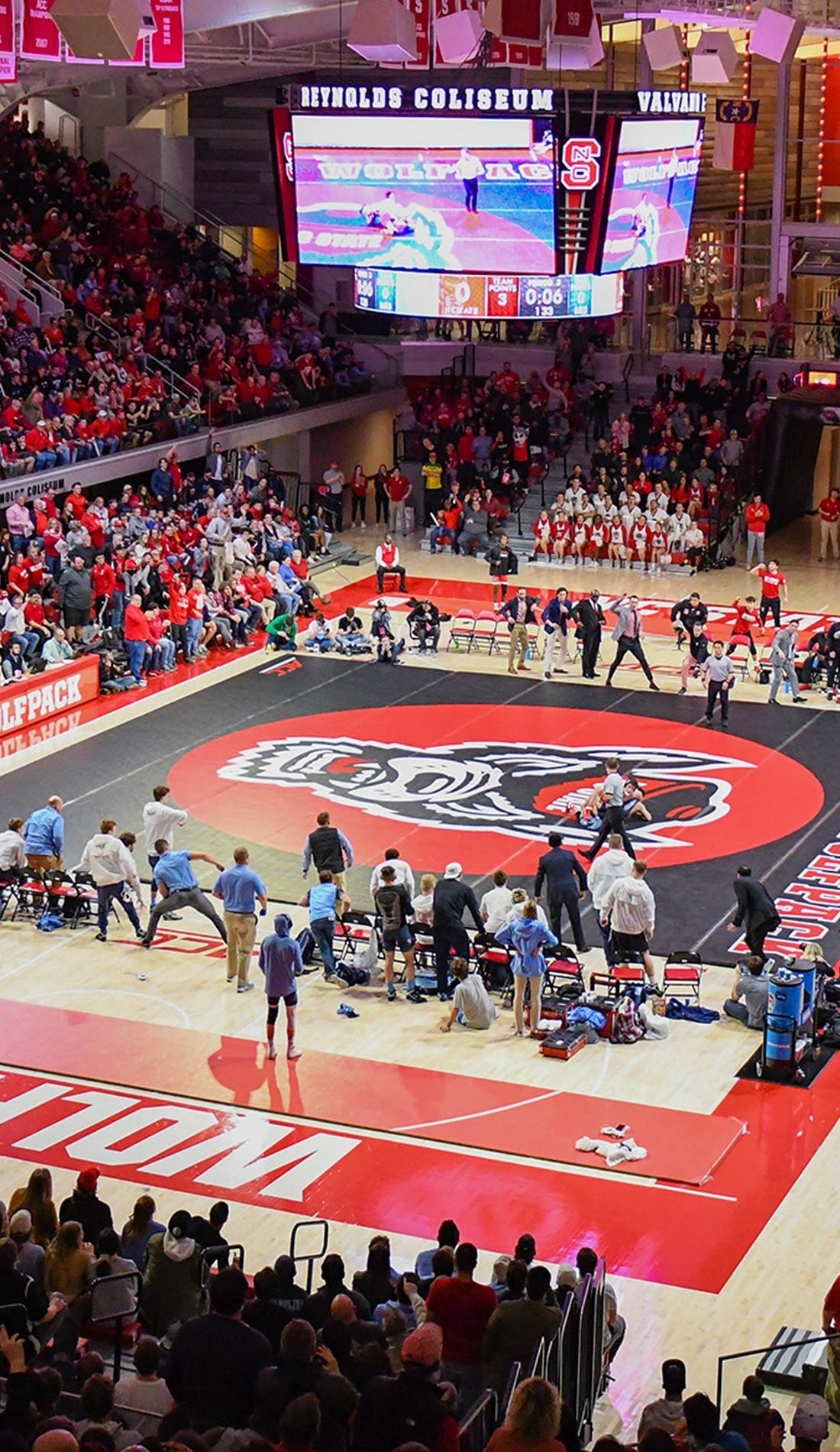 NC State Wolfpack Wrestling promotional image for upcoming events and ticket sales