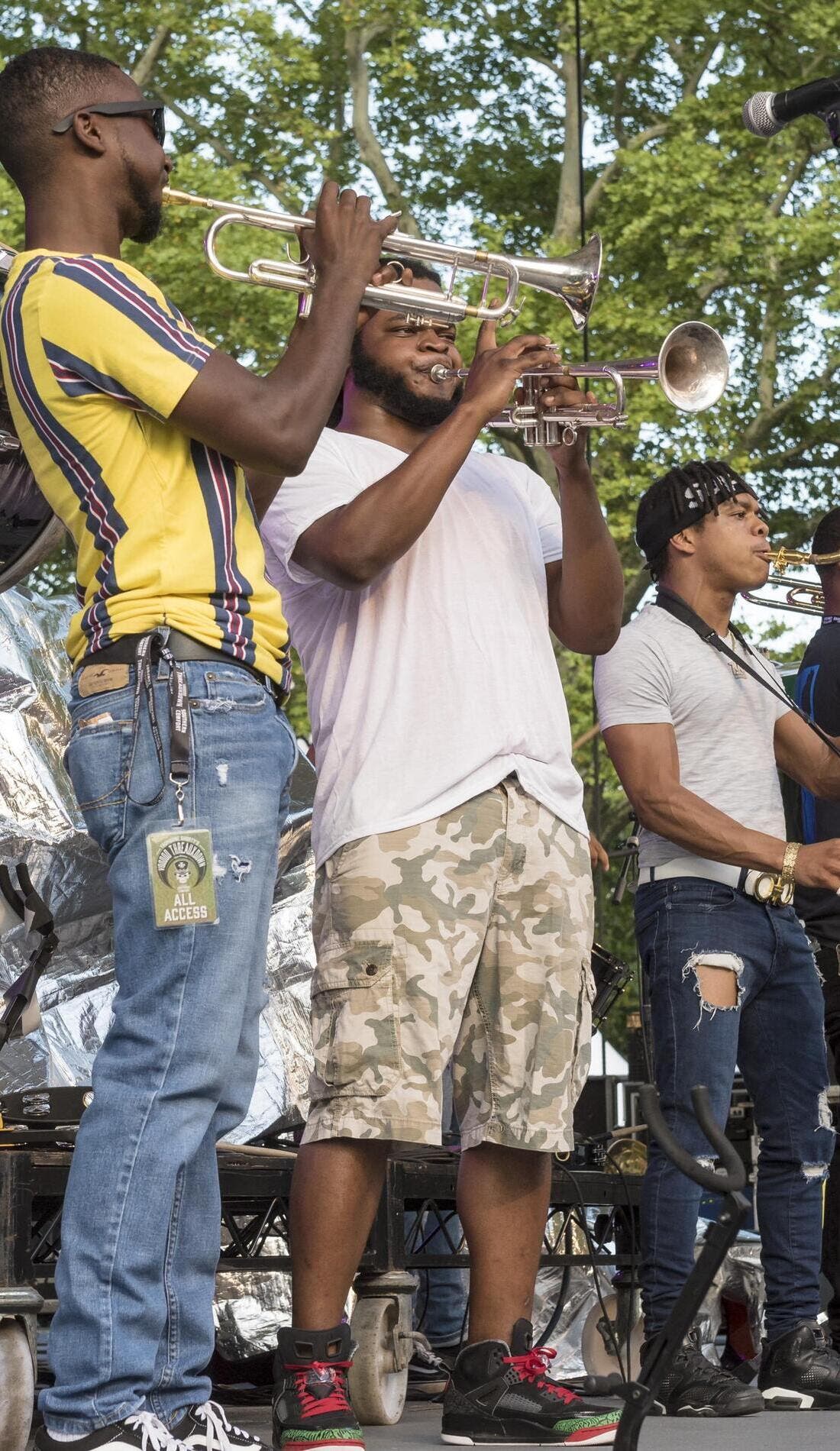 New Breed Brass Band promotional image for upcoming events and ticket sales