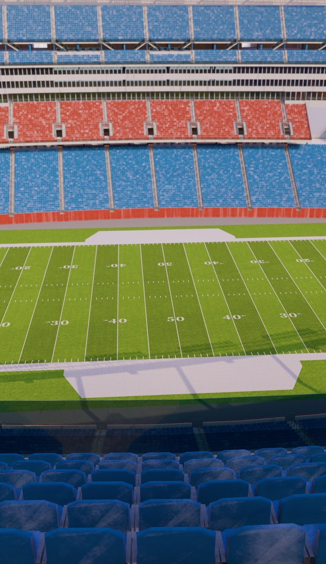 View from a seat at a New England Patriots vs Las Vegas Raiders game, showing the teams playing