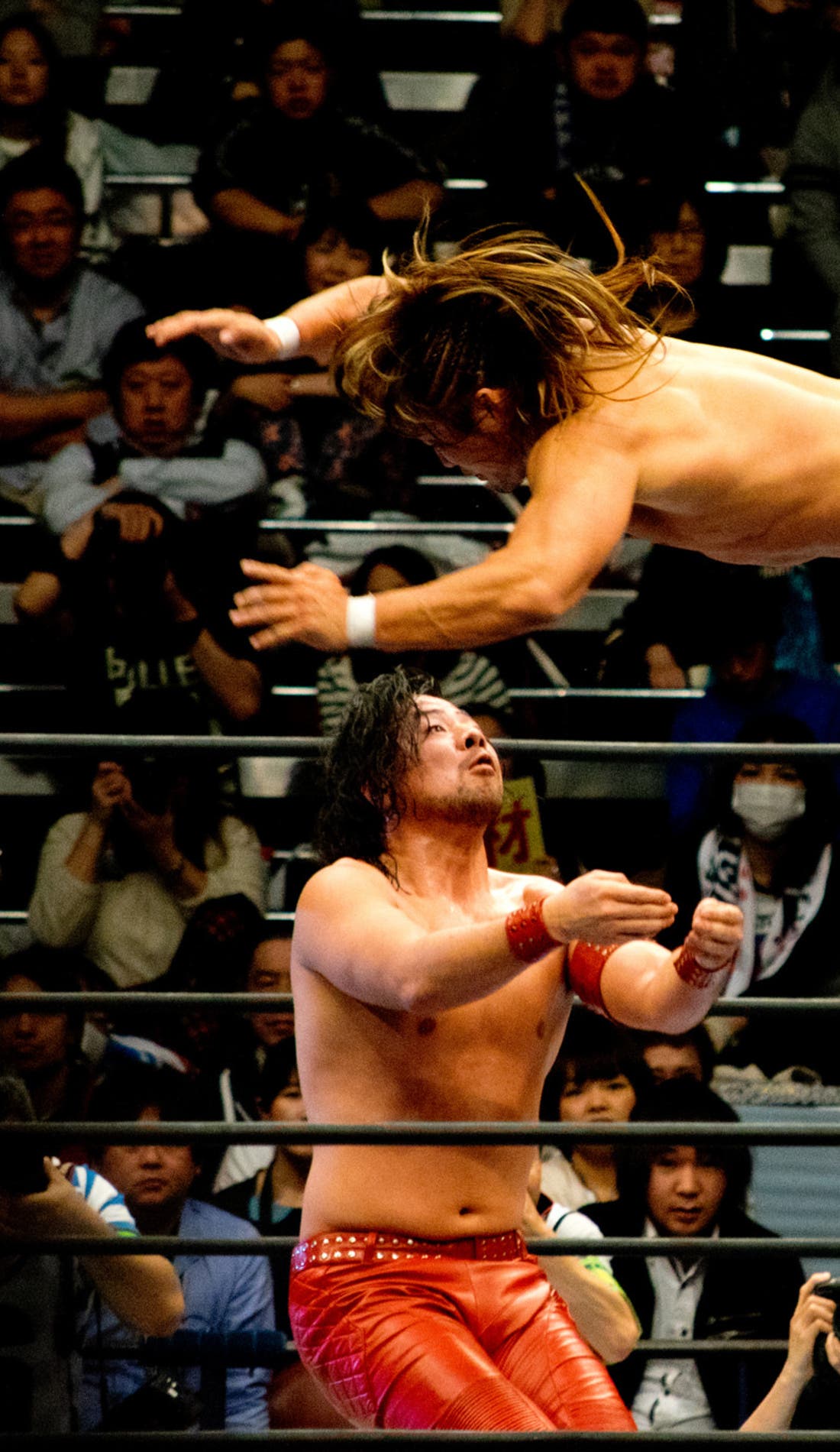 New Japan Pro Wrestling promotional image for upcoming events and ticket sales