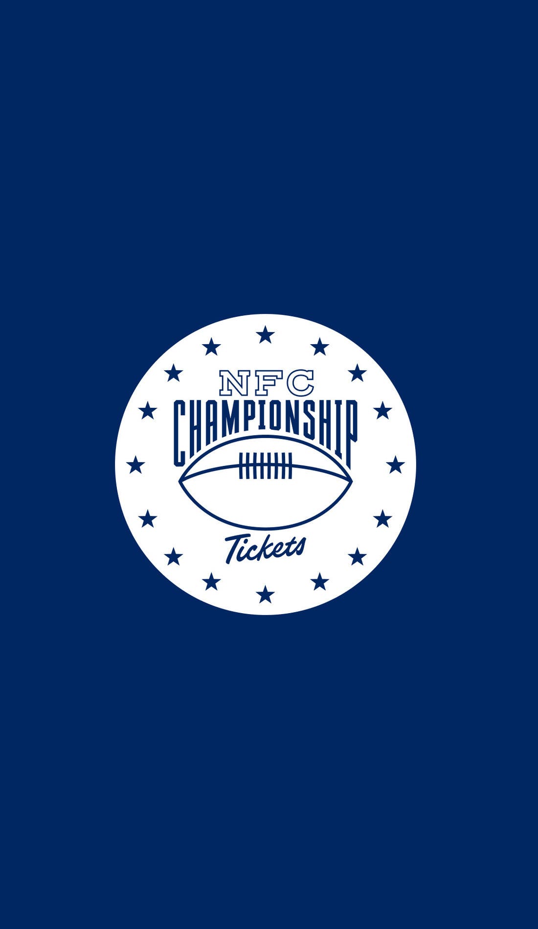 NFC Championship Game promotional image for upcoming events and ticket sales