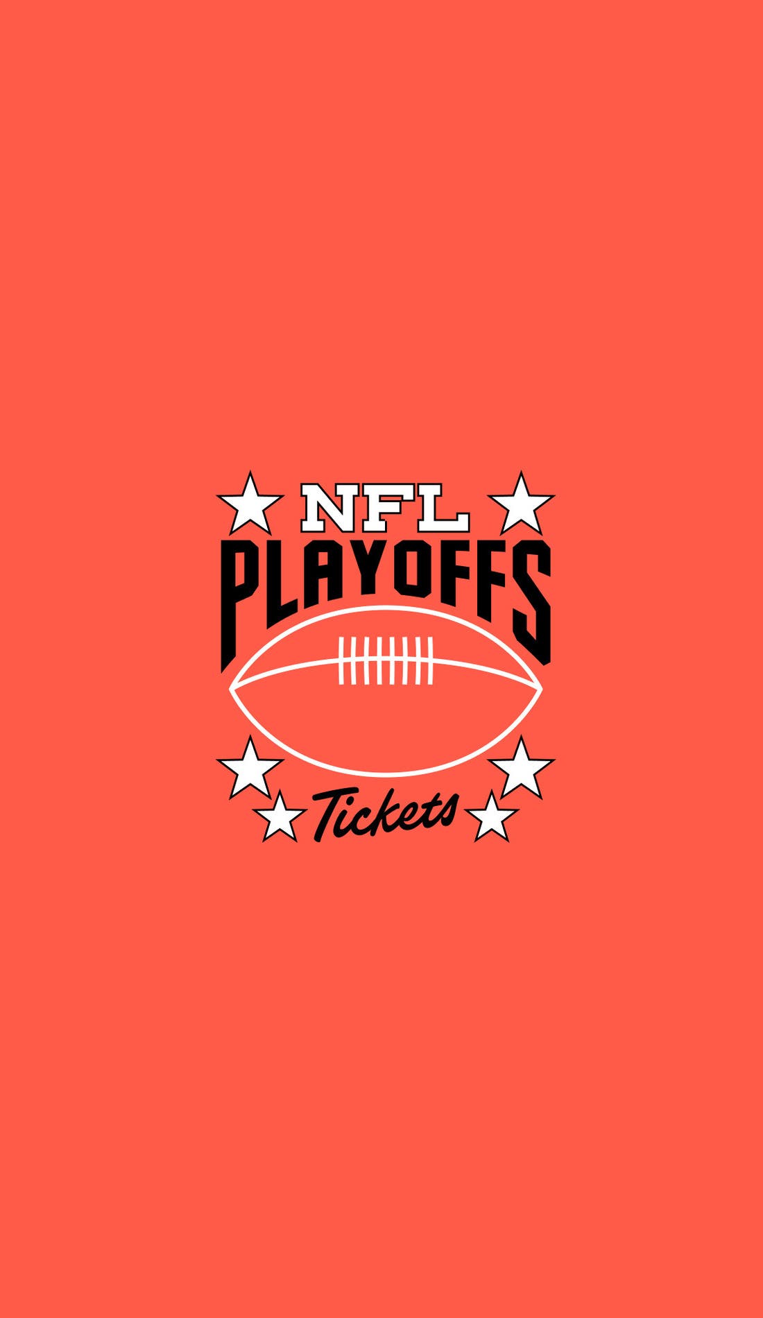 NFL Playoffs promotional image for upcoming events and ticket sales