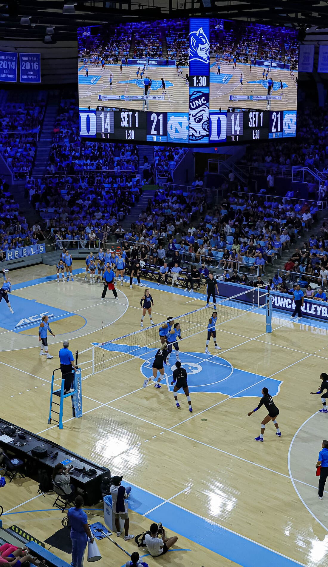North Carolina Tar Heels Womens Volleyball promotional image for upcoming events and ticket sales
