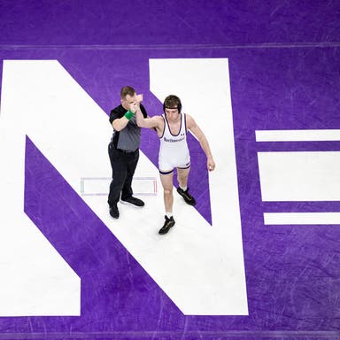 Promotional image of Northwestern Wildcats Wrestling