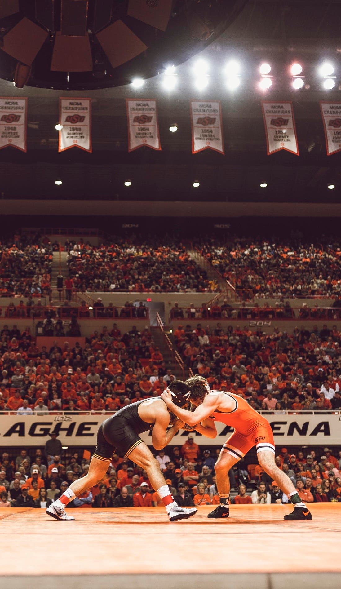 Oklahoma State Cowboys Wrestling promotional image for upcoming events and ticket sales