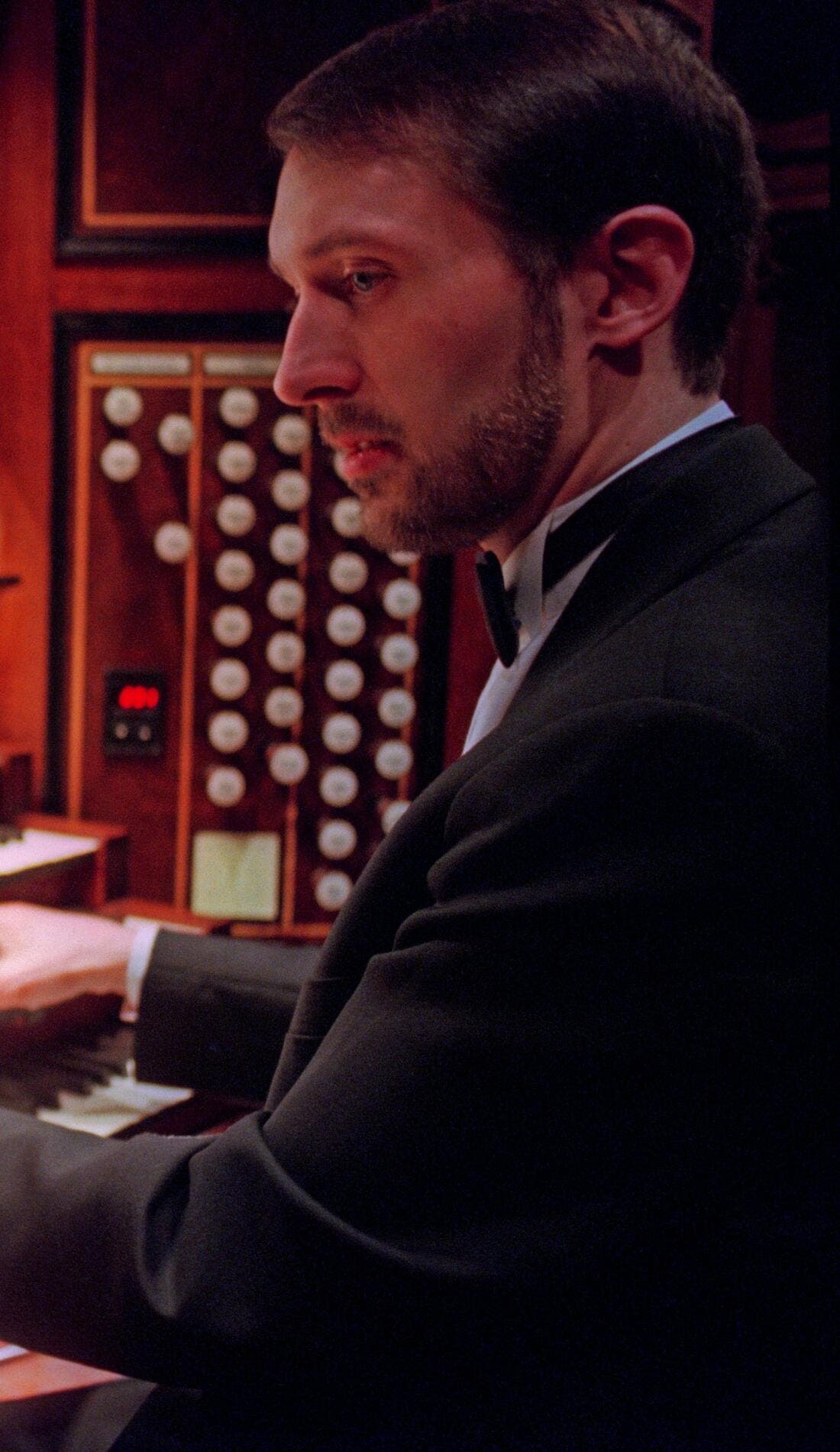 Olivier Latry promotional image for upcoming events and ticket sales