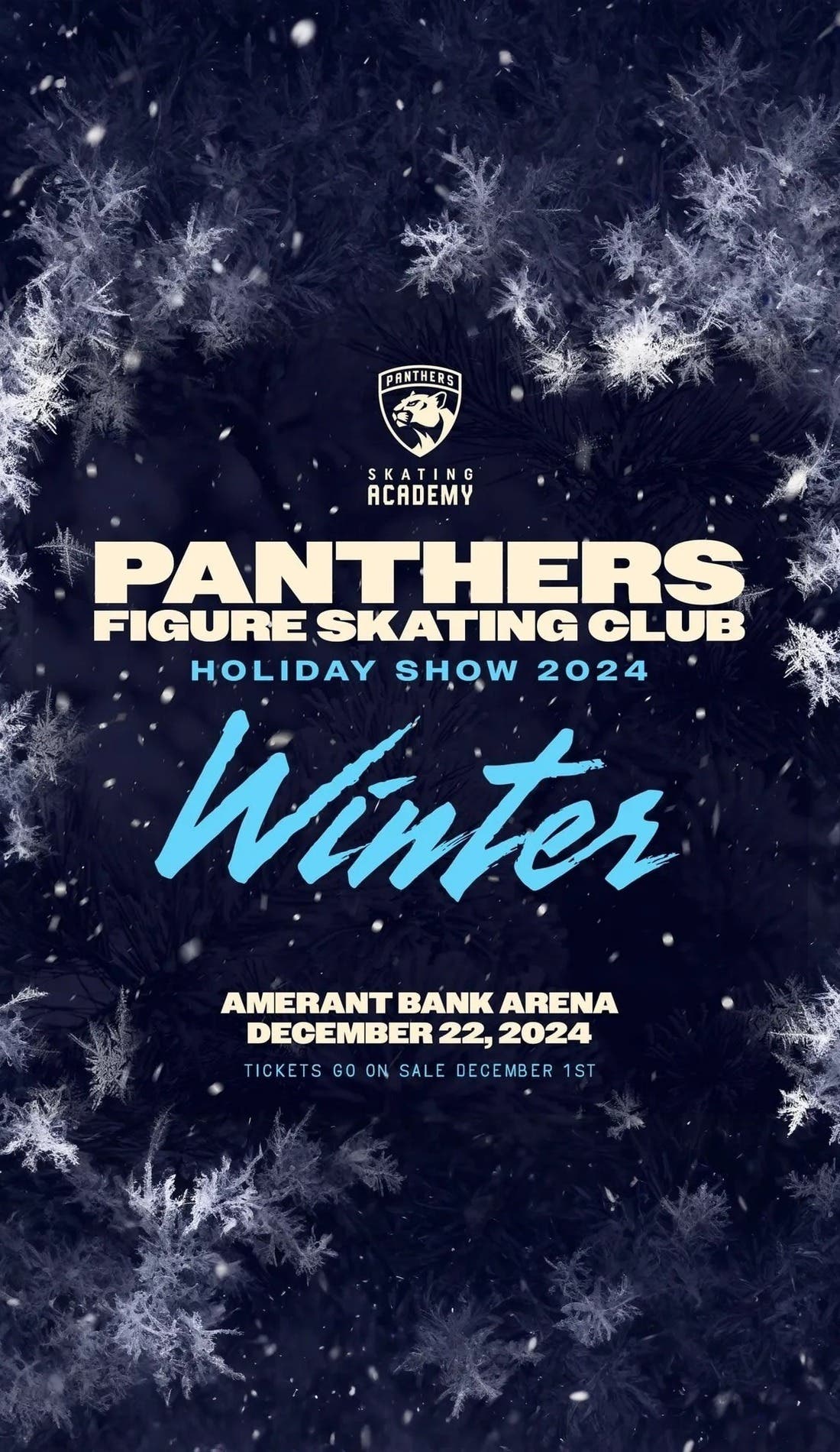 Panthers Figure Skating Club promotional image for upcoming events and ticket sales