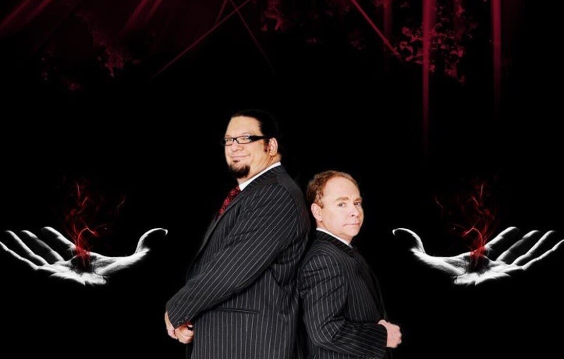 Promotional image for Penn & Teller tickets at Penn and Teller Theater at Rio Las Vegas on Aug 31, 2025