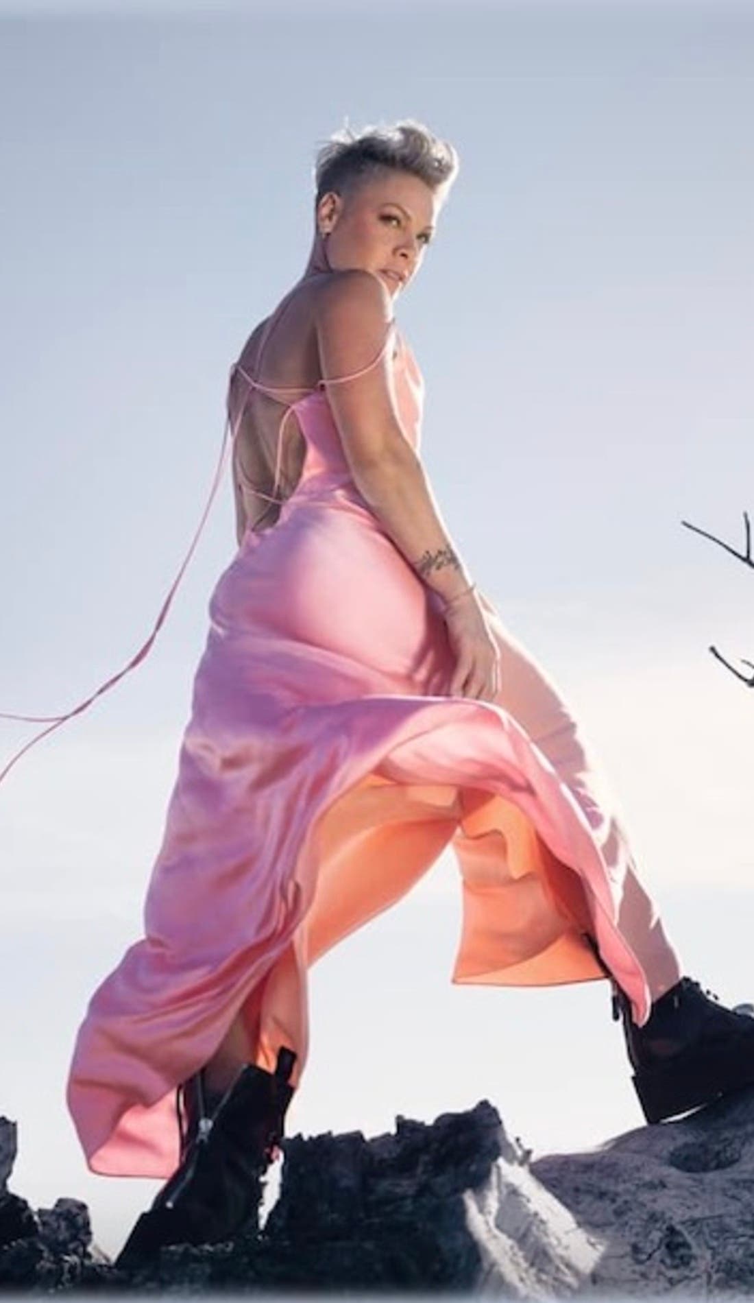 Pink promotional image for upcoming events and ticket sales in San Diego