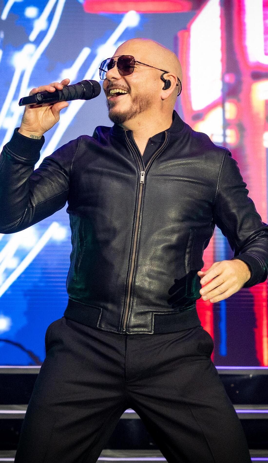 Pitbull promotional image for upcoming events and ticket sales in St. Louis