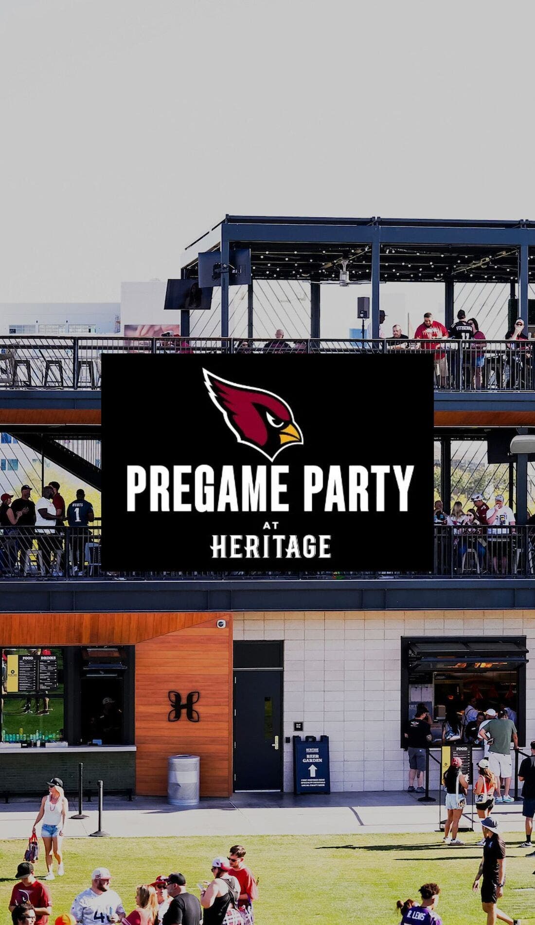 Pregame Party at Heritage promotional image for upcoming events and ticket sales