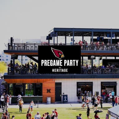 Promotional image of Arizona Cardinals Pregame Party at Heritage
