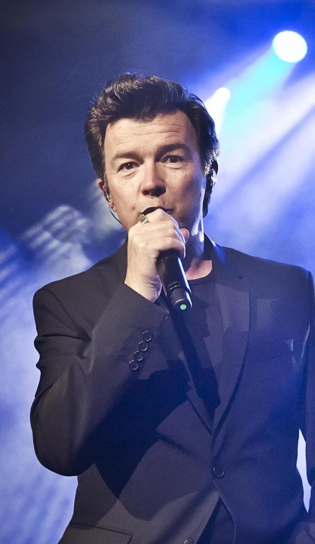 Rick Astley promotional image for upcoming events and ticket sales