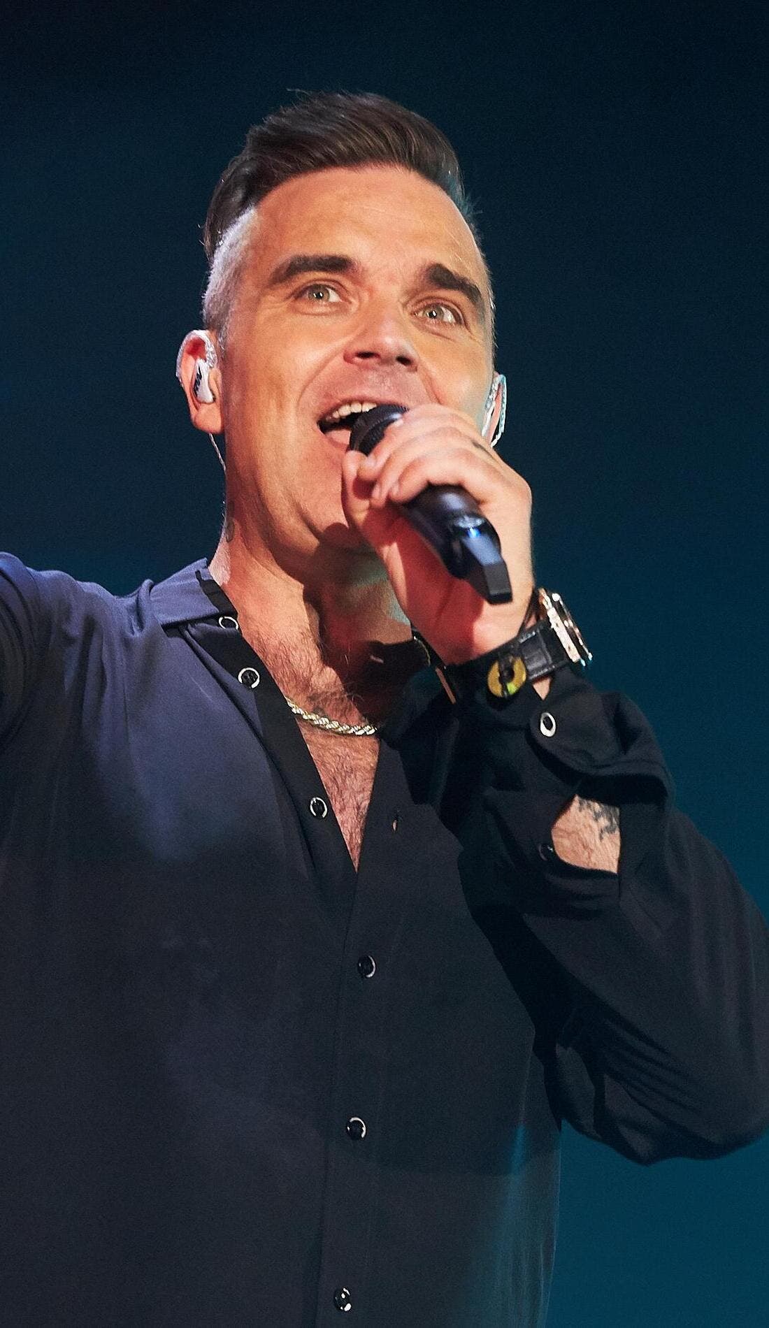 Robbie Williams promotional image for upcoming events and ticket sales