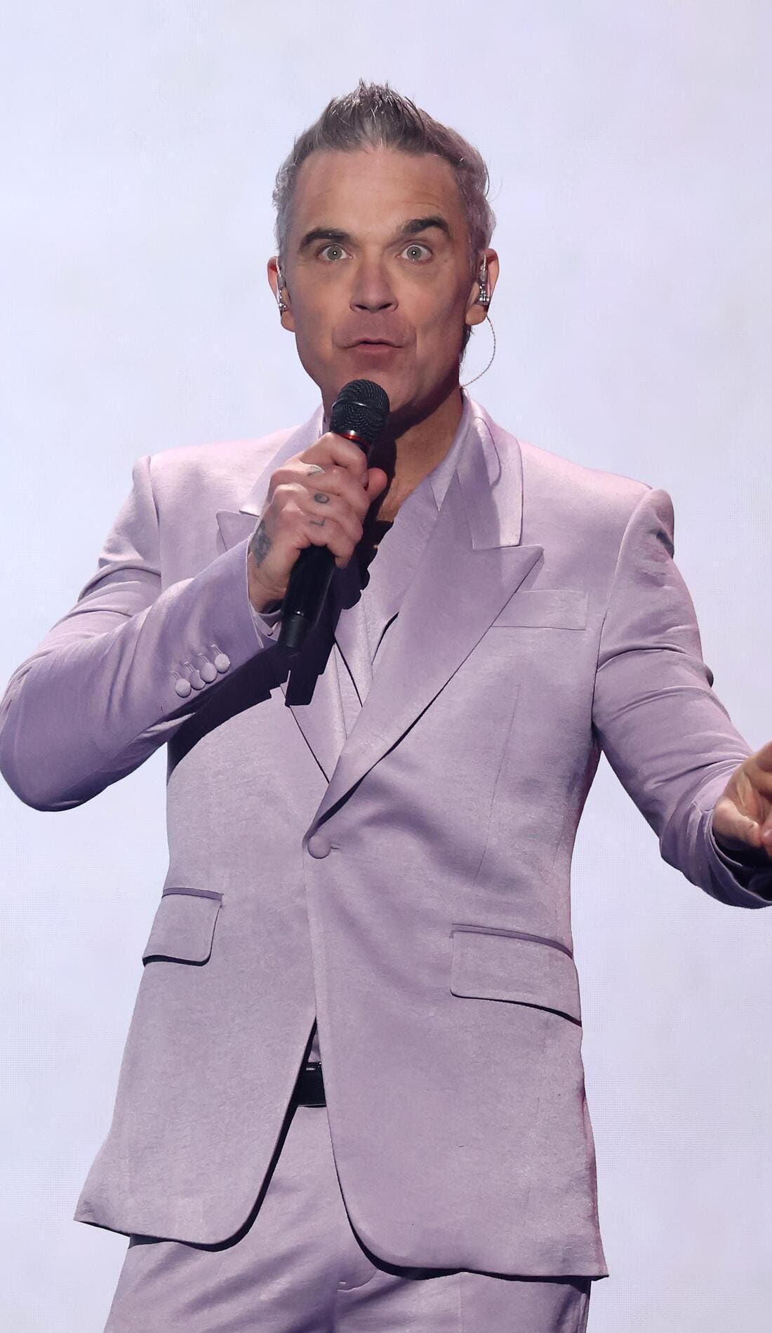 Robbie Williams promotional image for upcoming events and ticket sales