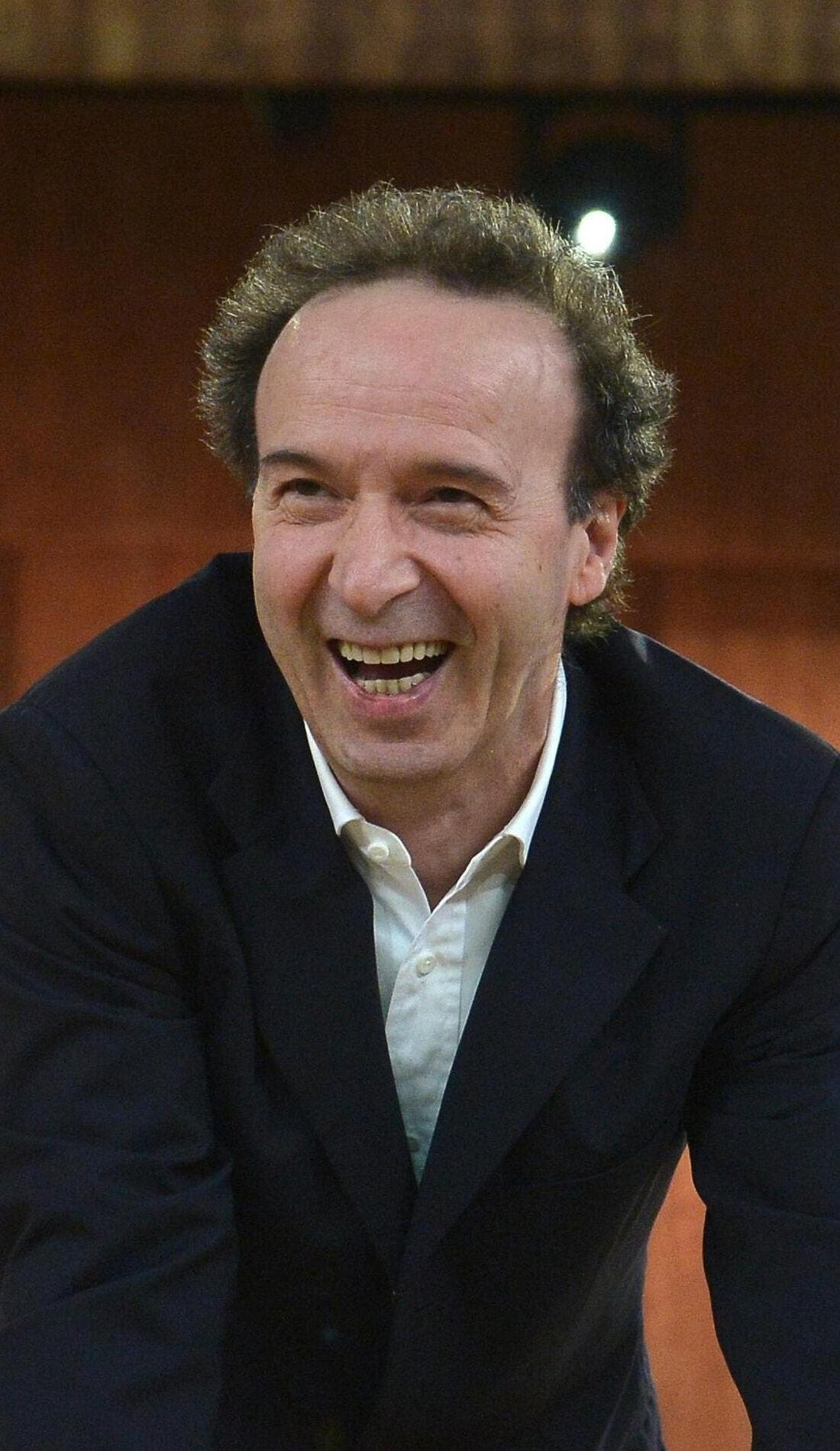 Roberto Benigni promotional image for upcoming events and ticket sales