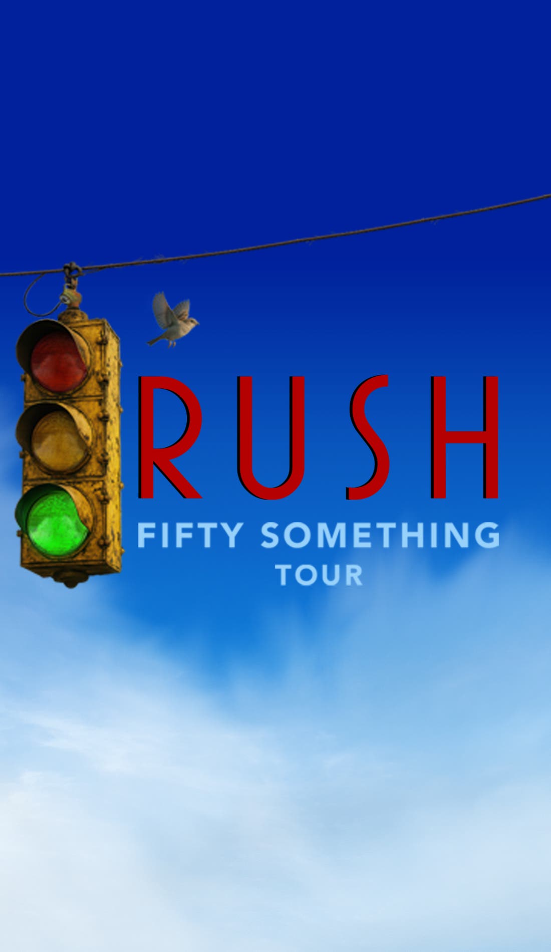 Rush promotional image for upcoming events and ticket sales