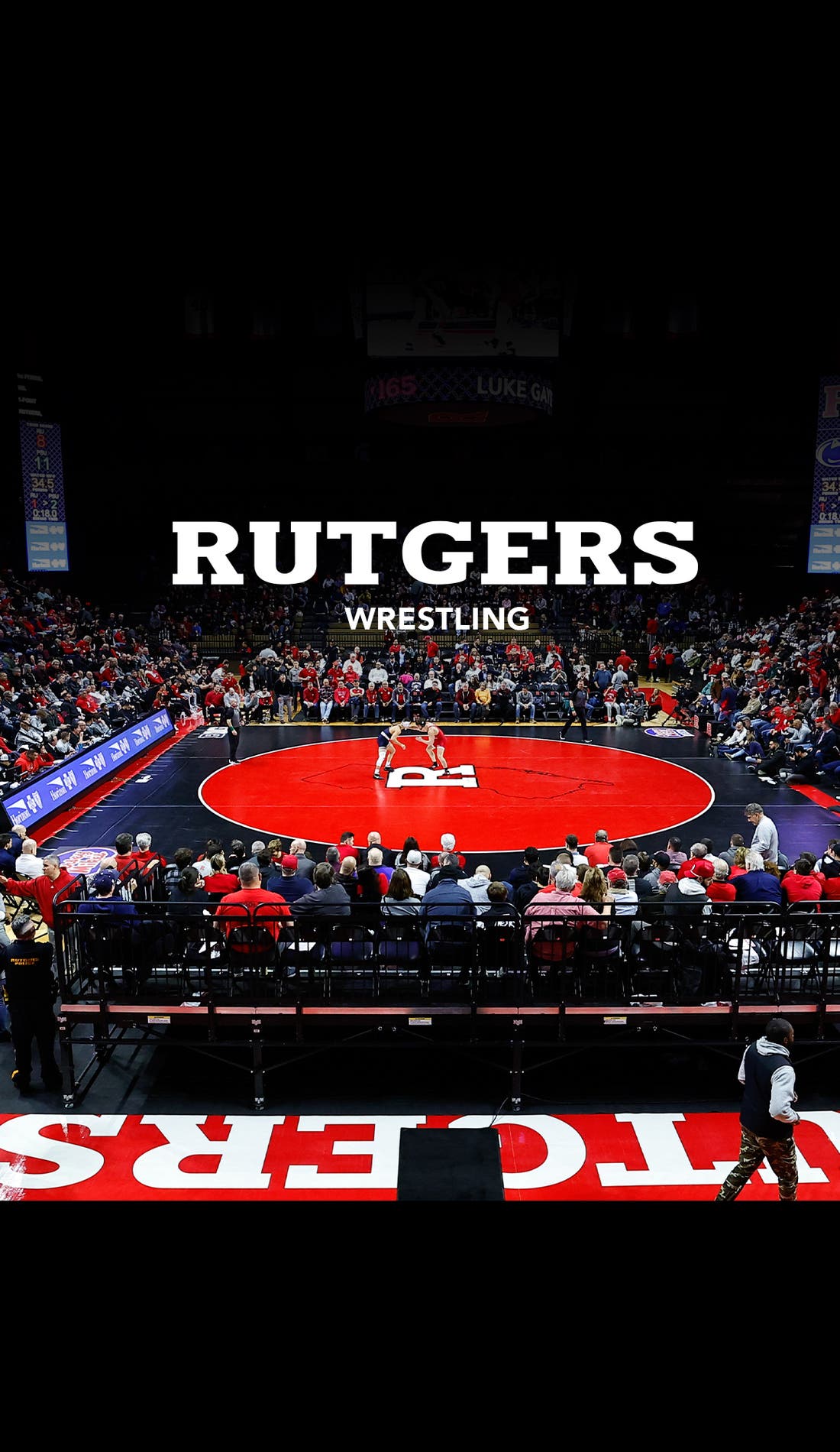 Rutgers Scarlet Knights Wrestling promotional image for upcoming events and ticket sales