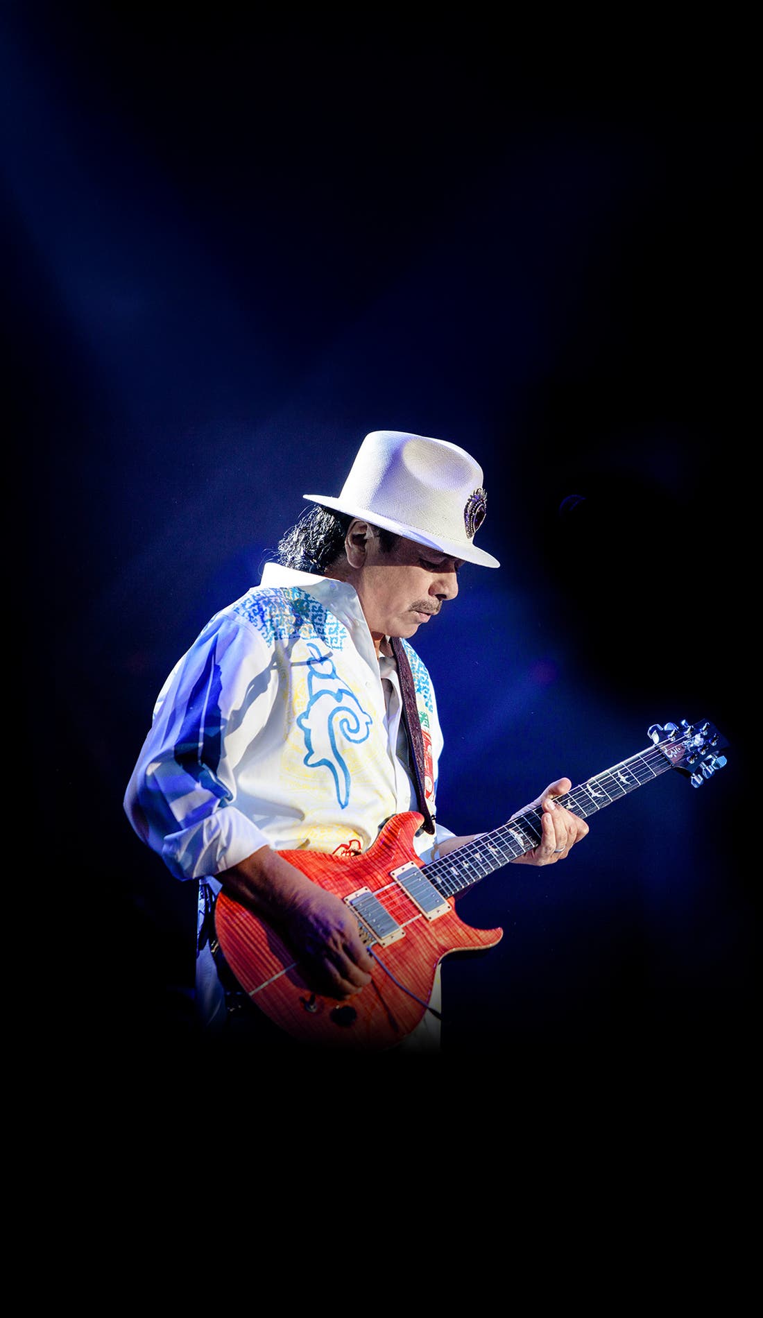 Santana promotional image for upcoming events and ticket sales
