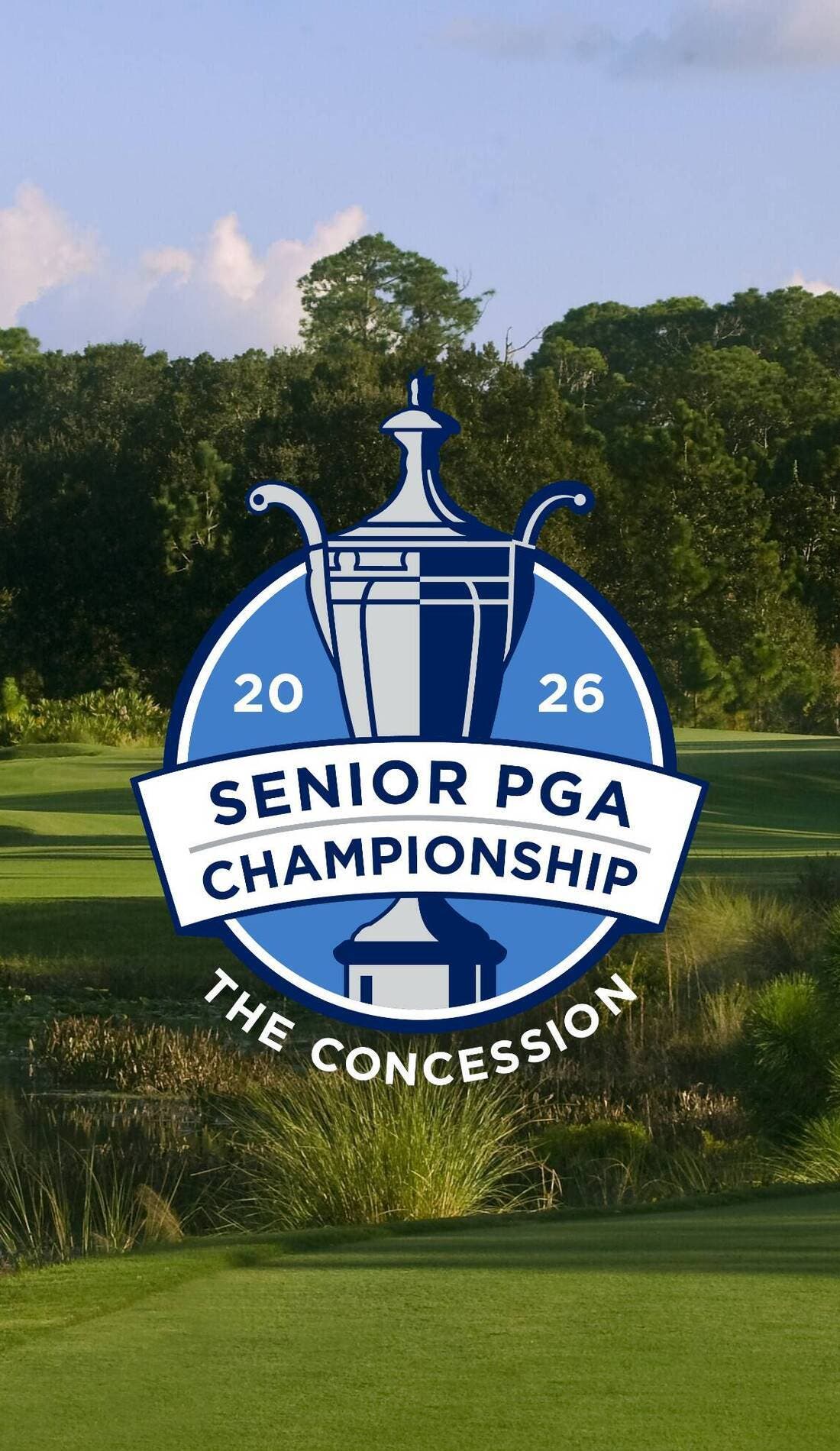 Senior PGA Championship promotional image for upcoming events and ticket sales